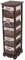 Mendler Regal Kommode mit 5 Korbschubladen 90x25x28cm, Shabby-Look, Vintage - braun