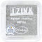 Aladine – Stempelkissen Izink Pigment Metall Silber – Stempelkissen silberfarben langsam trocknend – Scrapbooking, Embossing und kreative Karten – Größe M – 5 x 5 cm – Farbe Metallic Silber