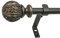 Decopolitan 5/8 Leaf Ball Gardinenstangen-Set, Vintage Bronze, 26 to 48 Inches