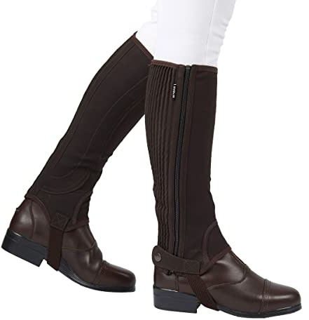 Dublin Easy-Care Half Chaps II, Brown, Adults Small