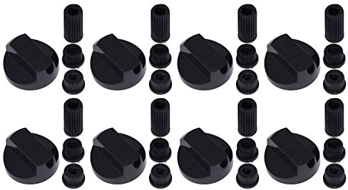 Ufixt Universal Black Control Knobs for Ovens, Cookers and Hobs (Pack of 8)