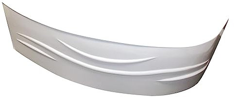 ONDÉE, Tablier FANY, Tablier à emboîter sous la baignoire gain de place de la gamme FANY, Hauteur 51, 5cm, S'adapte au modèle de dimensions 160x90cm angle à gauche, Acrylique blanc, Motif vagues