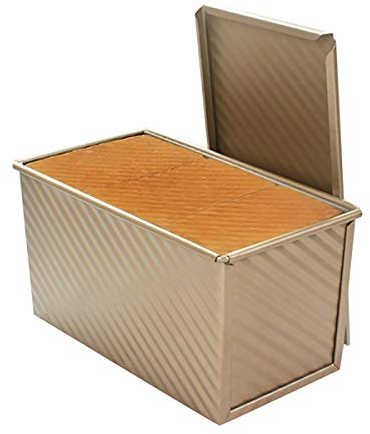 CANDeal Backen-Werkzeuge Backform Erfahren Küche bakeware nonstick Toastbrot Form Toast Box Patrone, schieben Sie die Patrone Kuchenofen Set Backutensilien Kuchenform Backen(Gold-Rechteck-Welle)