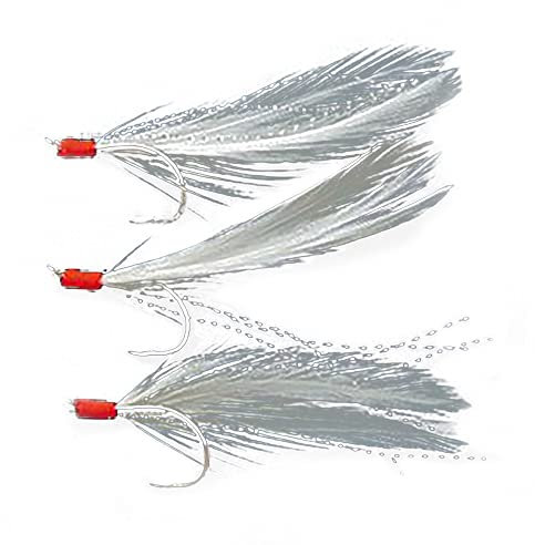 Sea Fishing: 7 X Hook White Mackerel Feather Rig