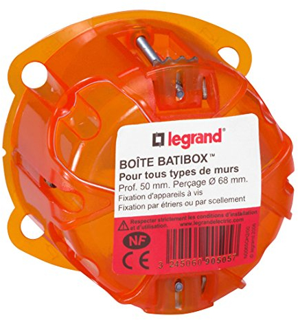Legrand Batibox LEG90505 - Caja de empotrar (1 elemento, varios materiales, 50 mm de profundidad)