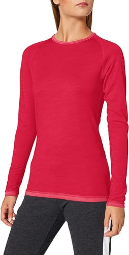 Schöffel Damen Merino Sport Shirt 1/1 Arm W, temperaturregulierendes Langarmshirt, atmungsaktives Funktionsunterwäsche-Shirt in Wollqualität, Rasberry s, M