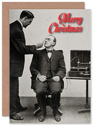 Wee Blue Coo CARD ALTERNATIVE CHRISTMAS XMAS WEIRD ELECTRIC EYE TEST