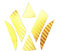 Finest Folia Emblem Ecken Inlays Folie Aufkleber passgenau (K006 Carbon Gold)
