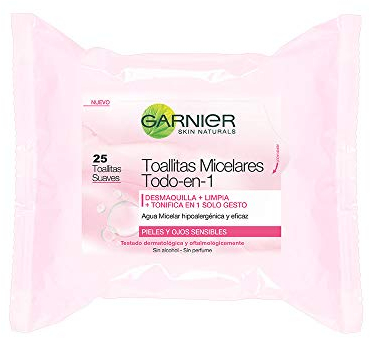 Garnier Pack de 25 lingettes micellaires démaquillantes