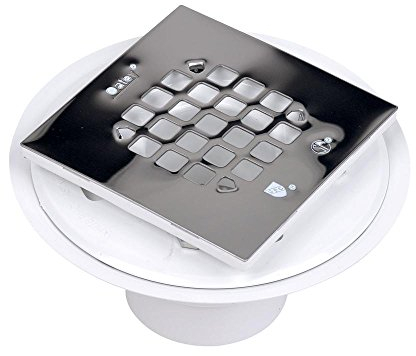 Oatey 42237 PVC Duschrinne mit snap-tite quadratisch Top Edelstahl Resteschale für Fliesen Dusche Basen, 2 oder 3 Zoll