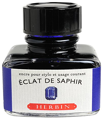 J.Herbin 13016 Tinte für Füller, 30 ml, saphirblau