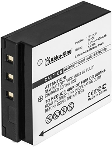 Akku-King Akku kompatibel mit Panasonic Leica BP-DC8, 18706, EA-DC-8 - Li-Ion 1400mAh - für X1, X2, X-E, X-U, X Vario