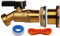 RAINPAL RBS022 Regenfass Zapfen aus Messing (1,9 cm Vierteldrehung Kugelhahn mit Schottanschluss und Gewindeband)