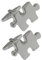 COLLAR AND CUFFS LONDON Cufflinks for Men Silver Colour - with Box - Jigsaw Puzzle Pieces - Solid Brass Metal - Hobby Puzzler Mystery Game - One Pair