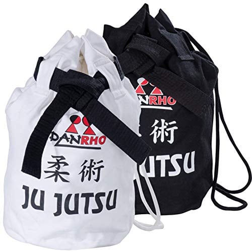 DANRHO KARATE CANVAS KINDER Sack Tasche Sporttasche Karatetasche Trainingstasche Rucksack Rucksacktasche Kids 226018050 Turnbeutel Seesack schwarz Budo Kampfsport KWON