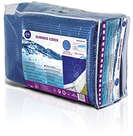 Gre CPROV915 - Sommerabdeckung für ovale Pools von 915 x 470 cm, Farbe Blau