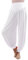 HOEREV Super weiche Modal Spandex Harem Yoga Pilates Hosen, Gr.-L,Weiß