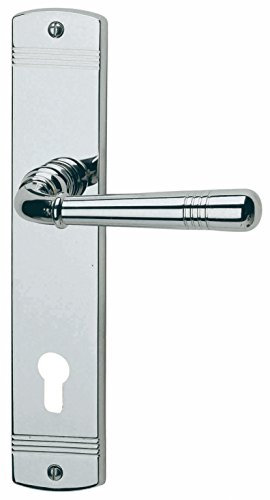 Alpertec 32700703 Sale-LS Messing Chrom PZ Drückergarnitur Türdrücker Türbeschläge Neu, Wohnungseingangstüren beidseitig Drücker