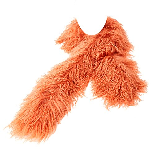 Reissner Lammfelle Boa Schal Stola aus Tibetlammfell Farbe lachsfarben JAY11 Boa-140