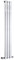Milano Alpha Chrome Vertical Single Flat Panel Radiator - 1600mm x 225mm