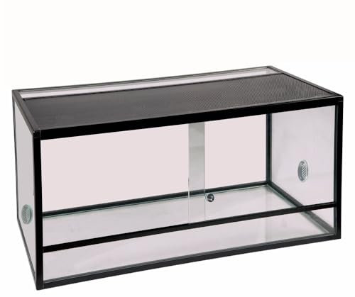 Reptiles Planet - Terrarium Aluminium Elegance - Couleur Noir - 80 x 45 x 45 cm