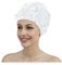 Fashy Flowers - Gorro de baño con Flores, Color Blanco