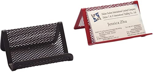 Q-Connect 939925 Porte-cartes Visite Mesh Capacité 30-40 Cartes 110 x 75 x 50 mm Couleurs Assorties
