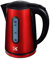 Efbe-Schott Design-Edelstahlwasserkocher, 1,7 Liter, 2000 W, Partikelfilter, Metallic-Rot/Schwarz, SC WK 1020 R