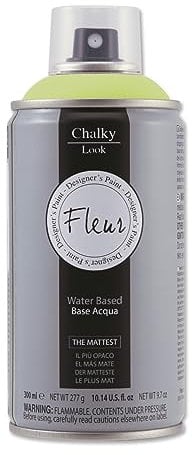FLEUR Spray Vernice Chalk Paint, Extra Opaco, all' Acqua senza Odore, MultiSuperficie, 300 ml F44 Flower Power, Effetto Gesso, Shabby Chic Vintage, per Mobili, per Interno - Esterno