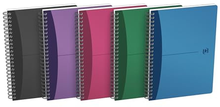 Hamelin Papierbrands 353002402 Spiralbuch Oxford Office, Optik Paper 90 g/qm, A5,5mm kariert, 90