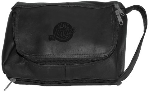 Pangea Brands NBA Utah Jazz Schwarz Leder Rasur Kit Bag