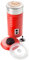 Brandani 55534 Mousseur à lait automatique en acier inoxydable Rouge