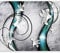 murando - Vlies Fototapete Blumen Lilien 350x256cm Foto tapete Wohnzimmer Vliestapete XXL Wandtapete Motivtapeten 3d Effekt Wand Dekoration - Betonoptik Abstrakt Ornament türkis grau a-A-0037-a-d