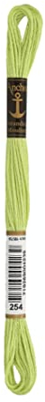 Anchor 4635000-00254 Stickgarn, Baumwolle, apfelgrün, 12-Pack, 3