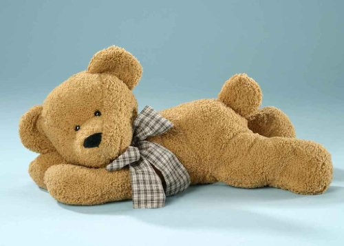 Liegebär Teddybär goldbraun 42 cm