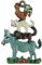 DECO DIRECT Bremer Stadtmusikanten Zinnfigur, H: 4,5 cm, handgegossen aus Zinn 93% (ohne Bleizusatz!), beidseitig handbemalt, metallic Silber