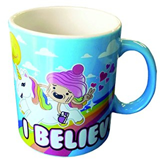 Gift Republic Tasse Unicorn nutrifer, Bleu