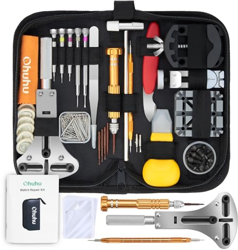 Ohuhu 192 PCS Watch Repair Kit, Link Removal Tool Case Opener Spring Bar