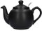 London Pottery 72180 Farmhouse Small Teapot with Infuser, Ceramic, Matte Black, 2 Cup (600 ml)