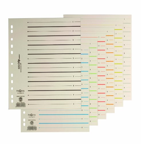 Pagna 44063-12 Trennblätter Easy Rip Kraftkarton, für Register bis zu 20 Blatt, A4 1 Pack = 100 Trennblätter, orange
