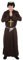 MÖNCHS Kutte MIT Gold FARBENDEN Kreuz UND Einer TYPISCHEN MÖNCHS PERÜCKE IN DER GRÖSSE XL-XXL = 56/58-60/62= VON ILOVEFANCYDRESS®