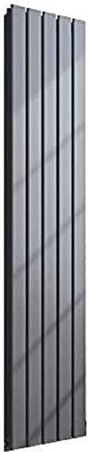 iBathUK Apex Tall Vertical Radiator, Double Flat Panel Radiators, 1800x608mm Slim Radiator, Wall Mounted for Bathroom,Kitchen,Living Room- Anthracite