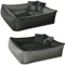 BedDog Max Quattro 2en1, Anthracite/Gris, XXXL env. 150x110 cm,Panier Corbeille, lit pour Chien, Coussin de Chien