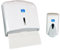 Papierhandtuchspender und Seifenspender im Set