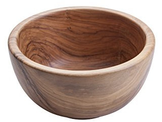 ARISTOS Schale aus Olivenholz | Trockenfrüchte | Nüsse | Dips | Salat | Müsli | naturbelassen | handwerkliche Verarbeitung | Kreta (außen: 12 x 5 cm)