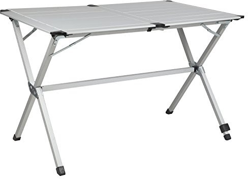 Mesa plegable sin hueco, gris, para 4 personas