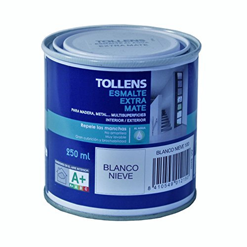 Tollens 8202 Esmalte al Agua Extra Mate, Blanco Nieve, 250 ml