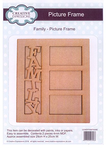 Creative Expressions CEMDFFAMFRAME Family Picture Frame Bilderrahmen aus MDF, holz