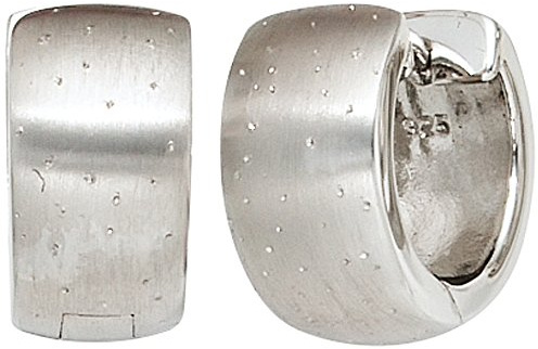 Jobo Damen-Creolen breit aus 925 Sterling Silber matt