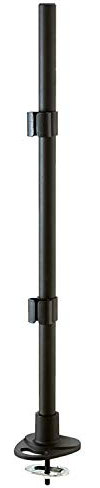 LINDY 700mm Pole with Desk Clamp and Cable Grommet, Colour: Black